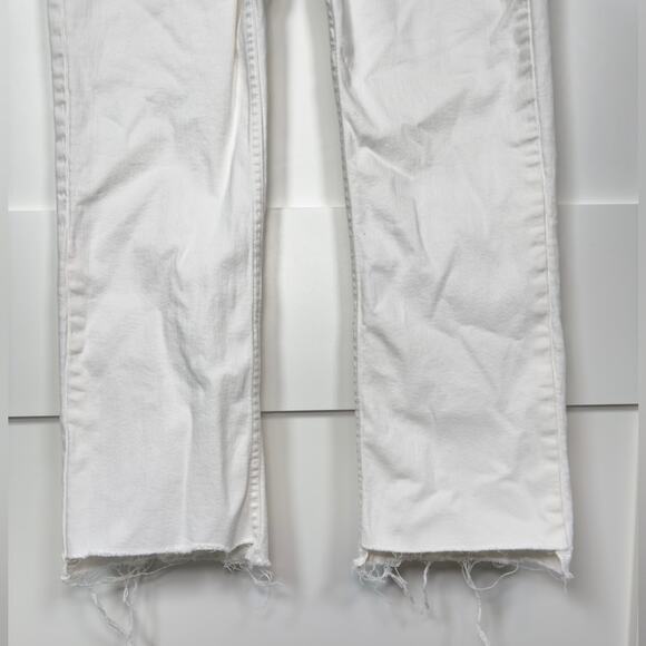 Zara White High Rise Straight Leg Jeans Size 6 - Picture 3 of 9